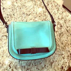Tiffany blue Kate Spade crossbody clutch